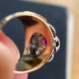 Retro 18ct Gold, Ruby & Diamond Cocktail Ring