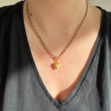 Victorian 18ct gold pearl heart pendant