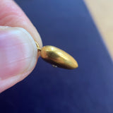 Victorian 18ct gold pearl heart pendant