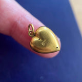 Victorian 18ct gold pearl heart pendant