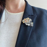 Vintage Giardinetti Brooch, 18ct Gold & Diamond