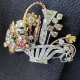 Vintage Giardinetti Brooch, 18ct Gold & Diamond