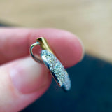 Vintage 18ct Gold & Diamond Leaf Pendant