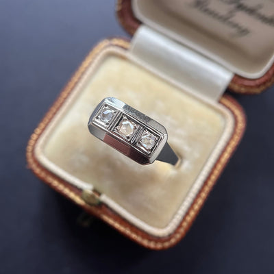 Art Deco 18ct Gold Geometric Ring