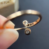 Art Nouveau “Toi & Moi” 18ct Gold & Diamond Ring