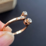 Art Nouveau “Toi & Moi” 18ct Gold & Diamond Ring