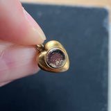 Victorian 15ct  gold Turquoise heart pendant charm