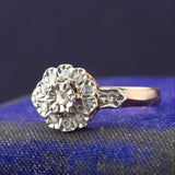 Edwardian 18ct Gold Daisy Cluster Ring