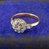 Edwardian 18ct Gold Daisy Cluster Ring