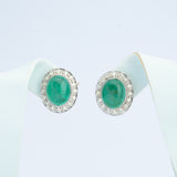 Vintage Emerald & Diamond Earrings