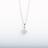 0.25 ctw Natural Diamond Princess-cut Invisible-set Square Pendant