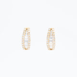 Vintage Diamond Hoop Earrings