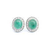 Vintage Emerald & Diamond Earrings