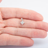 0.25 ctw Natural Diamond Princess-cut Invisible-set Square Pendant