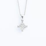 0.44 ctw Natural Diamond Princess cut Invisible-set Square Pendant