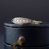 Belle Epoque 18ct Gold Diamond Boat Ring