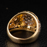 Vintage 18ct Gold & Diamond Dome Ring