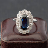 Vintage Diamond Sapphire Ring