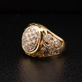 Vintage 18ct Gold & Diamond Dome Ring