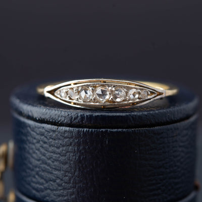 Belle Epoque 18ct Gold Diamond Boat Ring