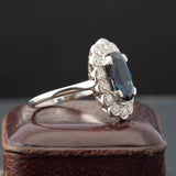 Vintage Diamond Sapphire Ring