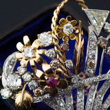 Vintage Giardinetti Brooch, 18ct Gold & Diamond