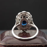 Vintage Diamond Sapphire Ring