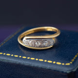 Art Deco Two Tone 18ct Gold & Diamond Ring